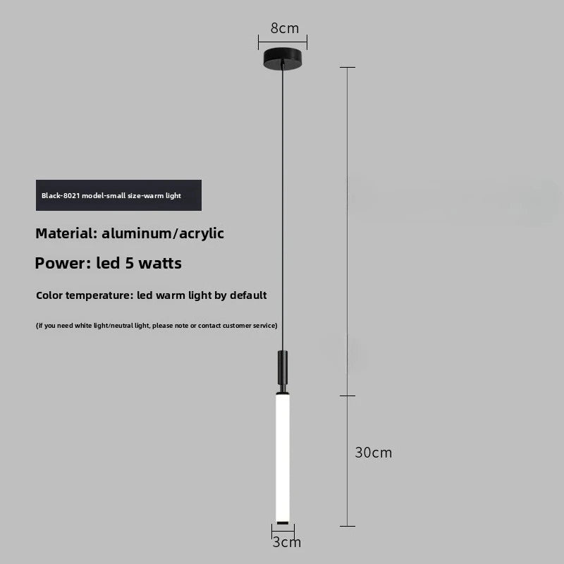 CLAETED LED Függőlámpa, Karcsú Forma, 30 / 50 cm, Fekete / Arany