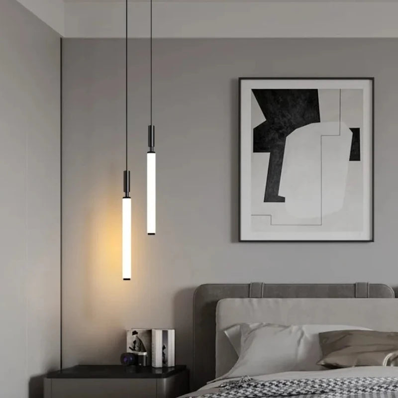 CLAETED LED Függőlámpa, Karcsú Forma, 30 / 50 cm, Fekete / Arany