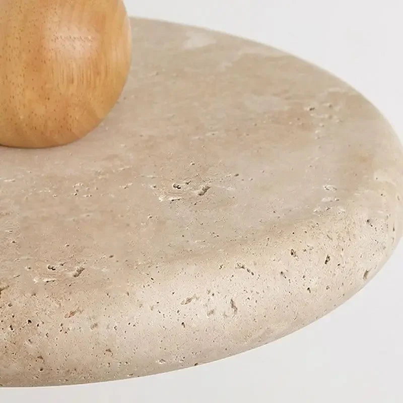 Wabi-sabi stílusú mennyezeti lámpa, Travertin mintázat, 30 / 40 cm