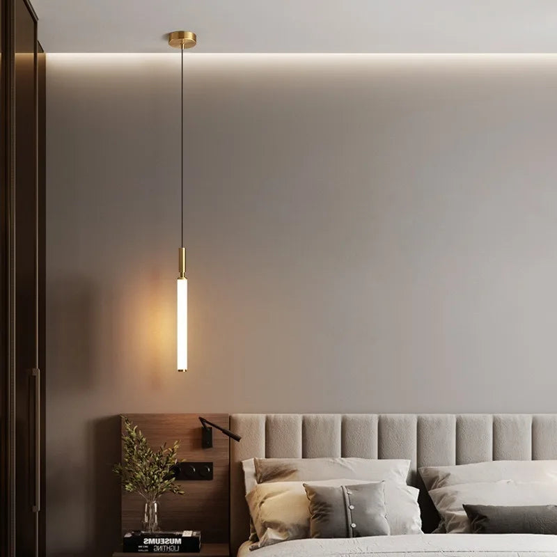 CLAETED LED Függőlámpa, Karcsú Forma, 30 / 50 cm, Fekete / Arany