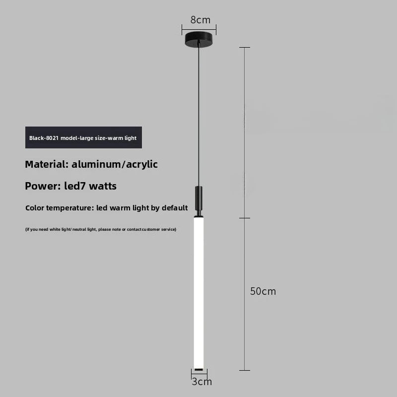 CLAETED LED Függőlámpa, Karcsú Forma, 30 / 50 cm, Fekete / Arany